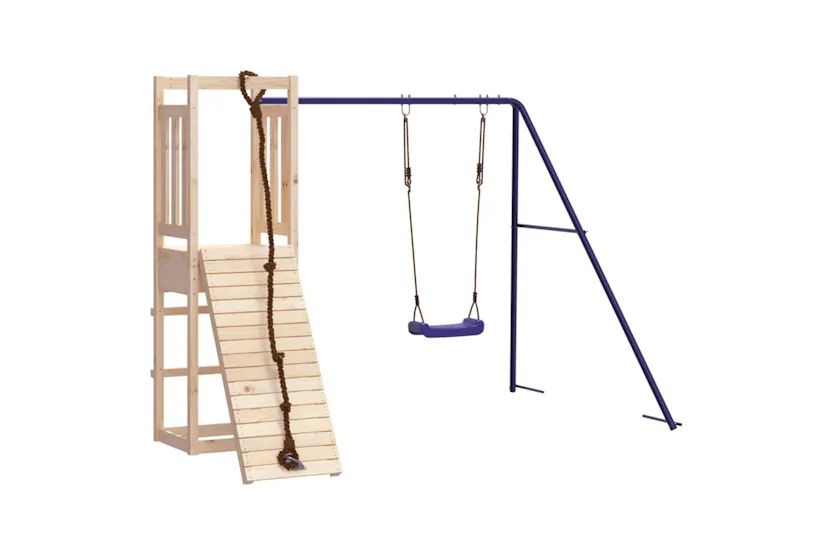vidaXL 3155948 Playhouse With Climbing Wall Swing Solid Wood Pine vidaXL 3155948 Playhouse With Climbing Wall Swing Solid Wood Pine