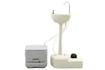 vidaXL 3154906 Portable Camping Toilet And Handwash Stand Set With Water Tank vidaXL 3154906 Portable Camping Toilet And Handwash Stand Set With Water Tank