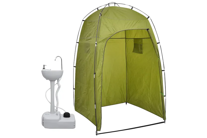 vidaXL 3081894 Portable Camping Handwash Stand With Tent 20 L vidaXL 3081894 Portable Camping Handwash Stand With Tent 20 L