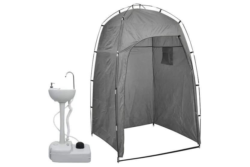 vidaXL 3081896 Portable Camping Handwash Stand With Tent 20 L vidaXL 3081896 Portable Camping Handwash Stand With Tent 20 L