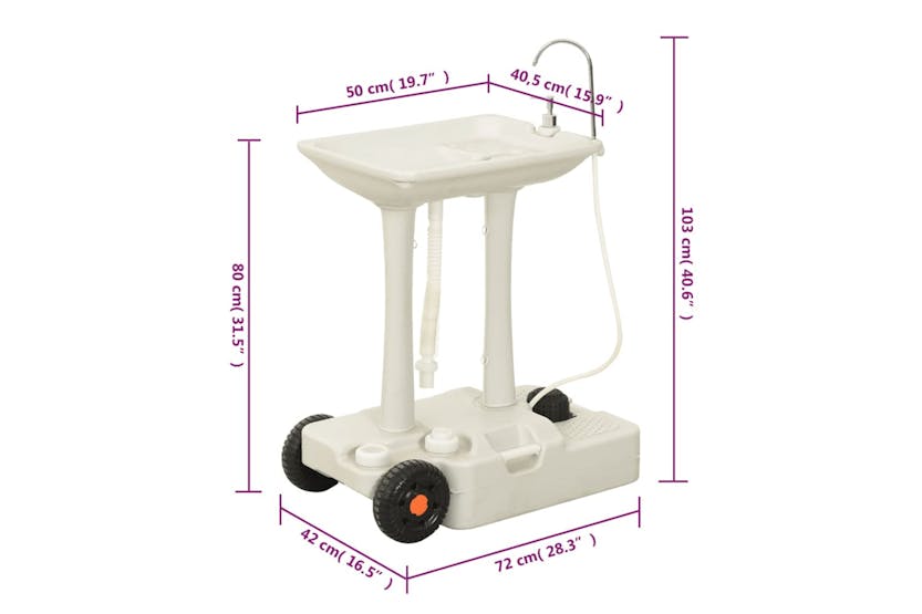 vidaXL 3154909 Portable Camping Toilet And Handwash Stand Set vidaXL 3154909 Portable Camping Toilet And Handwash Stand Set