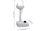 vidaXL 3154911 Portable Camping Toilet And Handwash Stand Set With Water Tank vidaXL 3154911 Portable Camping Toilet And Handwash Stand Set With Water Tank