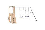 vidaXL 3155921 Playhouse With Swings Climbing Wall Solid Wood Pine vidaXL 3155921 Playhouse With Swings Climbing Wall Solid Wood Pine