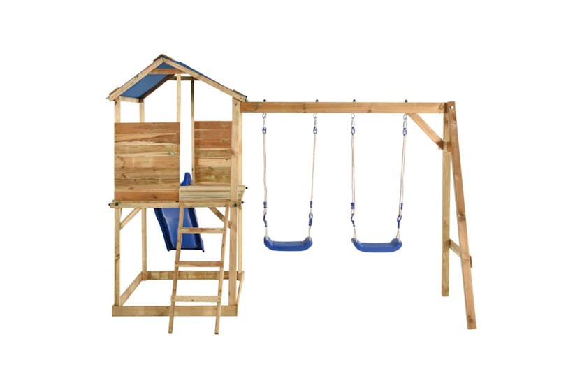 vidaXL 3059956 Playhouse With Swings And Ladder Impregnated Pinewood vidaXL 3059956 Playhouse With Swings And Ladder Impregnated Pinewood