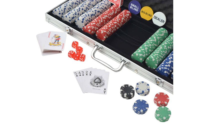 vidaXL 80182 Poker Set With 500 Chips Aluminium vidaXL 80182 Poker Set With 500 Chips Aluminium