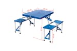 Bo-camp 409133 Picnic Table Set Basic Blue Steel Bo-camp 409133 Picnic Table Set Basic Blue Steel