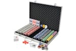 vidaXL 80185 Poker Set With 1000 Laser Chips Aluminium vidaXL 80185 Poker Set With 1000 Laser Chips Aluminium