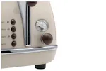 De'Longhi Icona Vintage 4 Slice Toaster | CTOV4003BG | Beige De'Longhi Icona Vintage 4 Slice Toaster | CTOV4003BG | Beige
