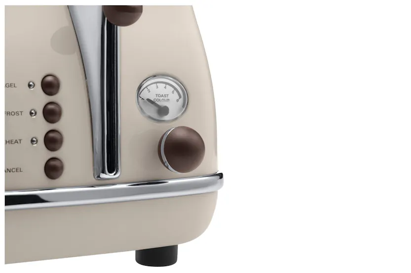 De'Longhi Icona Vintage 4 Slice Toaster | CTOV4003BG | Beige De'Longhi Icona Vintage 4 Slice Toaster | CTOV4003BG | Beige