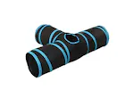 vidaXL 172182 Cat Tunnel 3-way Black And Blue 90cm Polyester vidaXL 172182 Cat Tunnel 3-way Black And Blue 90cm Polyester
