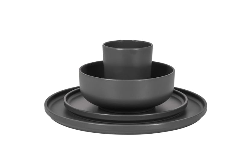 Bo-camp 435575 16 Piece Tableware Patom Melamine Anthracite Bo-camp 435575 16 Piece Tableware Patom Melamine Anthracite