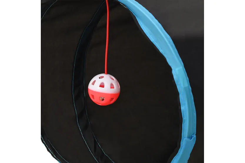 vidaXL 172188 Cat Tunnel 5-way Black And Blue 25cm Polyester vidaXL 172188 Cat Tunnel 5-way Black And Blue 25cm Polyester