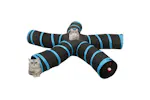 vidaXL 172188 Cat Tunnel 5-way Black And Blue 25cm Polyester vidaXL 172188 Cat Tunnel 5-way Black And Blue 25cm Polyester
