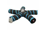 vidaXL 172188 Cat Tunnel 5-way Black And Blue 25cm Polyester vidaXL 172188 Cat Tunnel 5-way Black And Blue 25cm Polyester