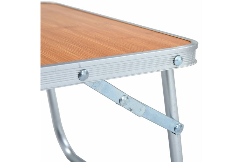 vidaXL 48186 Folding Camping Table Brown Aluminium 60x40cm vidaXL 48186 Folding Camping Table Brown Aluminium 60x40cm