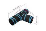 vidaXL 172182 Cat Tunnel 3-way Black And Blue 90cm Polyester vidaXL 172182 Cat Tunnel 3-way Black And Blue 90cm Polyester