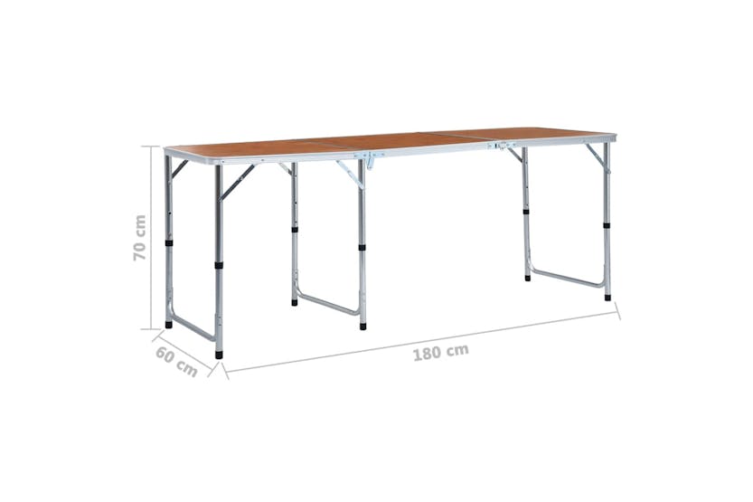 vidaXL 48174 Foldable Camping Table Aluminium 180x60cm vidaXL 48174 Foldable Camping Table Aluminium 180x60cm