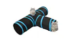 vidaXL 172182 Cat Tunnel 3-way Black And Blue 90cm Polyester vidaXL 172182 Cat Tunnel 3-way Black And Blue 90cm Polyester