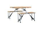 vidaXL 47687 Folding Camping Table With 4 Seats Steel Aluminium vidaXL 47687 Folding Camping Table With 4 Seats Steel Aluminium
