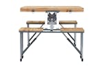 vidaXL 47687 Folding Camping Table With 4 Seats Steel Aluminium vidaXL 47687 Folding Camping Table With 4 Seats Steel Aluminium
