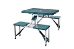Vidaxl Foldable Camping Table Set With 4 Stools Aluminium Extra Light Green Vidaxl Foldable Camping Table Set With 4 Stools Aluminium Extra Light Green
