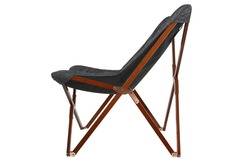 Lesli Living 441273 Butterfly Chair 73x85x95 Cm Grey And Brown Lesli Living 441273 Butterfly Chair 73x85x95 Cm Grey And Brown