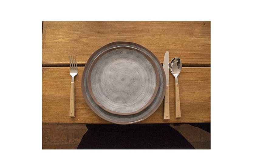 Bo-camp 428647 12 Piece Tableware Halo Melamine Grey And Terra Bo-camp 428647 12 Piece Tableware Halo Melamine Grey And Terra