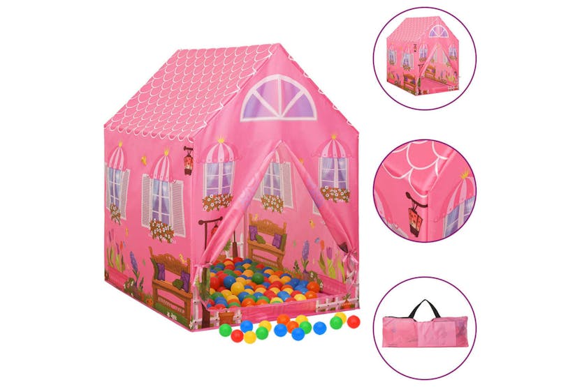 vidaXL 3107748 Children Play Tent With 250 Balls Pink 69x94x104cm vidaXL 3107748 Children Play Tent With 250 Balls Pink 69x94x104cm