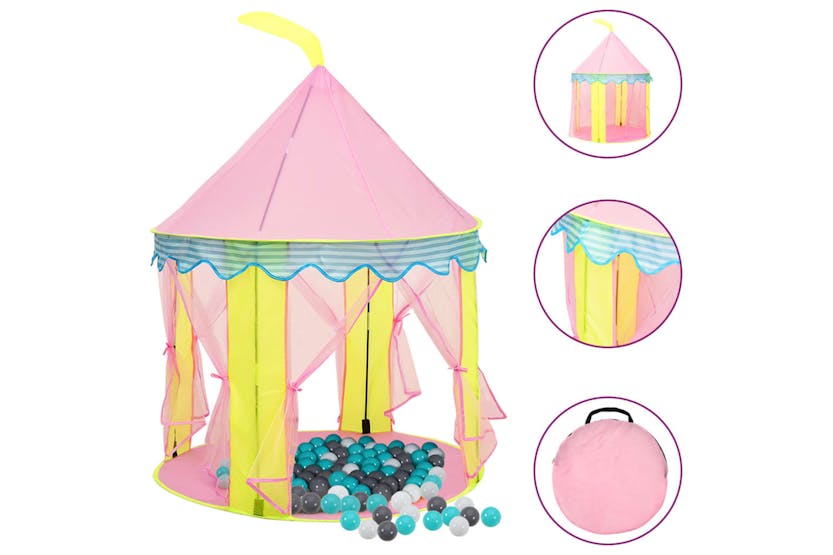 vidaXL 3107746 Children Play Tent With 250 Balls Pink 100x100x127cm vidaXL 3107746 Children Play Tent With 250 Balls Pink 100x100x127cm