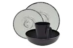 Eurotrail 435735 Tableware Isla 16 Pcs Melamine Black And Natural Eurotrail 435735 Tableware Isla 16 Pcs Melamine Black And Natural