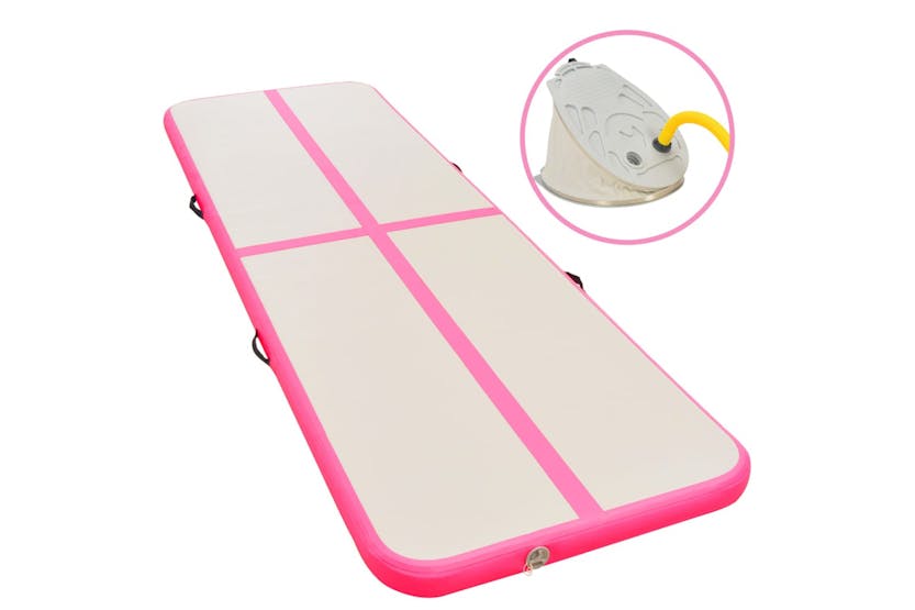 vidaXL 91912 Inflatable Gymnastics Mat With Pump 300x100x10cm Pvc Pink vidaXL 91912 Inflatable Gymnastics Mat With Pump 300x100x10cm Pvc Pink