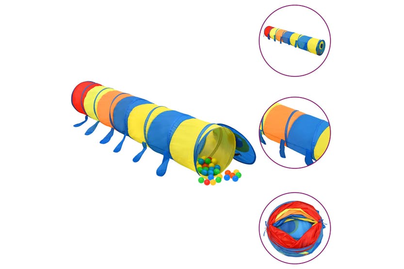 vidaXL 3107760 Children Play Tunnel With 250 Balls Multicolour 245cm Polyester vidaXL 3107760 Children Play Tunnel With 250 Balls Multicolour 245cm Polyester
