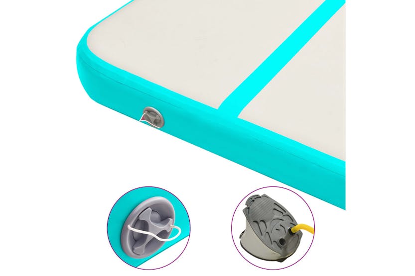 vidaXL 92681 Inflatable Gymnastics Mat With Pump 400x100x20cm Pvc Green vidaXL 92681 Inflatable Gymnastics Mat With Pump 400x100x20cm Pvc Green