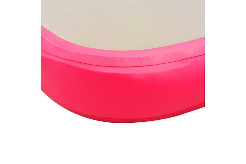 vidaXL 91915 Inflatable Gymnastics Mat with Pump | Grey & Pink vidaXL 91915 Inflatable Gymnastics Mat with Pump | Grey & Pink
