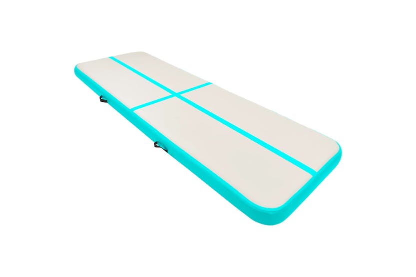 vidaXL 92663 Inflatable Gymnastics Mat With Pump 400x100x15cm Pvc Green vidaXL 92663 Inflatable Gymnastics Mat With Pump 400x100x15cm Pvc Green