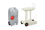 vidaXL 3186678 Camping Hand Wash Stand With Wheeled Water Tank Grey vidaXL 3186678 Camping Hand Wash Stand With Wheeled Water Tank Grey