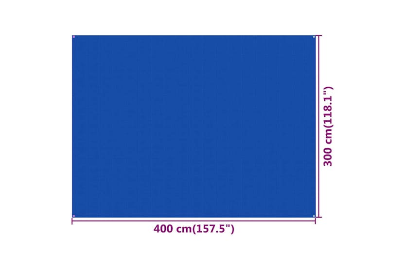 vidaXL 310728 Tent Carpet 300x400cm Blue Hdpe vidaXL 310728 Tent Carpet 300x400cm Blue Hdpe