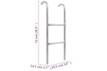 vidaXL 92408 2-step Trampoline Ladder Steel Silver 72cm vidaXL 92408 2-step Trampoline Ladder Steel Silver 72cm