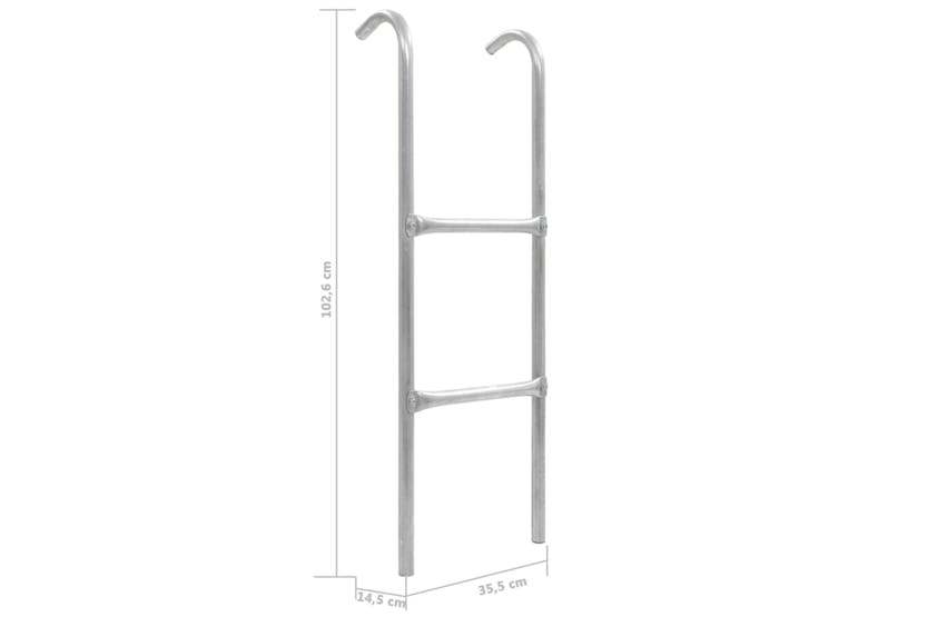 vidaXL 92409 2-step Trampoline Ladder Steel Silver 102.6cm vidaXL 92409 2-step Trampoline Ladder Steel Silver 102.6cm