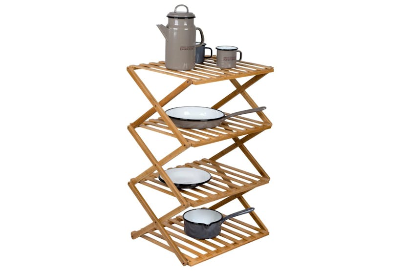 Bo-camp 428619 Folding Camping Cupboard Fitzroy Bamboo Bo-camp 428619 Folding Camping Cupboard Fitzroy Bamboo