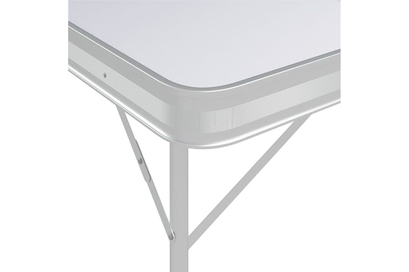 vidaXL 48181 Folding Camping Table With 2 Benches Aluminium White vidaXL 48181 Folding Camping Table With 2 Benches Aluminium White