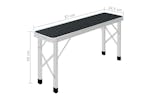 vidaXL 48183 Folding Camping Table With 2 Benches Aluminium Grey vidaXL 48183 Folding Camping Table With 2 Benches Aluminium Grey