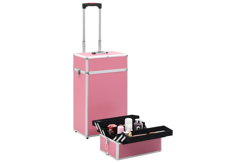 vidaXL 91820 Make-up Trolley Aluminium Pink vidaXL 91820 Make-up Trolley Aluminium Pink