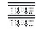 vidaXL 3059840 Sliding Door Hardware Kits 2 Pcs 183cm Steel Black vidaXL 3059840 Sliding Door Hardware Kits 2 Pcs 183cm Steel Black