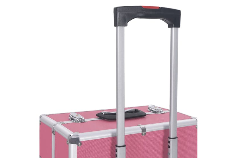 vidaXL 91823 Make-up Trolley Aluminium Pink vidaXL 91823 Make-up Trolley Aluminium Pink