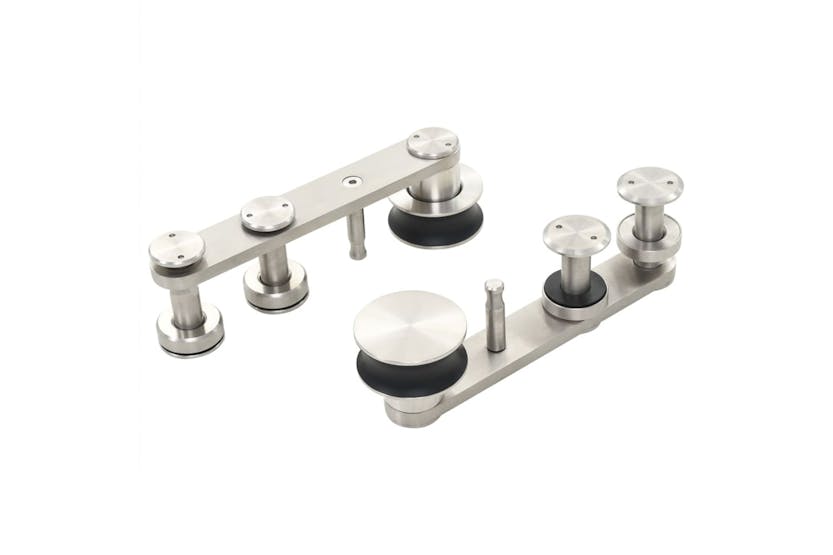vidaXL 142826 Sliding Door Hardware Kit 183cm Stainless Steel Silver vidaXL 142826 Sliding Door Hardware Kit 183cm Stainless Steel Silver