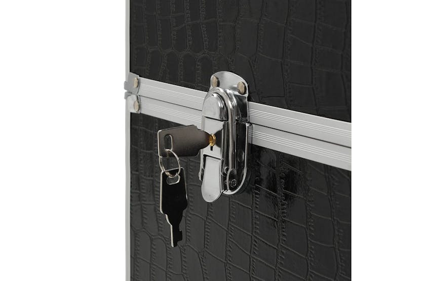 vidaXL 91824 Make-up Trolley Aluminium Black With Crocodile Pattern vidaXL 91824 Make-up Trolley Aluminium Black With Crocodile Pattern