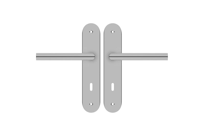 vidaXL 146257 Door Handles 2 Sets With Bb Deadlock Stainless Steel vidaXL 146257 Door Handles 2 Sets With Bb Deadlock Stainless Steel