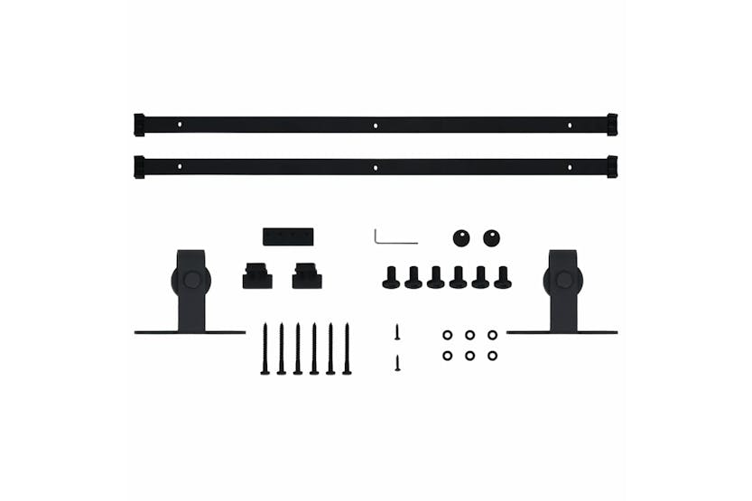 vidaXL 148018 Mini Sliding Cabinet Door Kit Carbon Steel 200cm vidaXL 148018 Mini Sliding Cabinet Door Kit Carbon Steel 200cm
