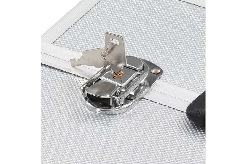 vidaXL 91832 Make-up Case 37x24x35cm Silver Aluminium vidaXL 91832 Make-up Case 37x24x35cm Silver Aluminium